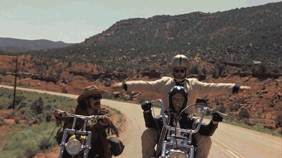 riding motorcycle